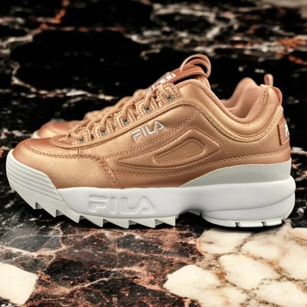Fila Disruptor 2 Premium Metallic Rose Gold Women's Shoes Sneaker Size 9.5 - Picture 7 of 11